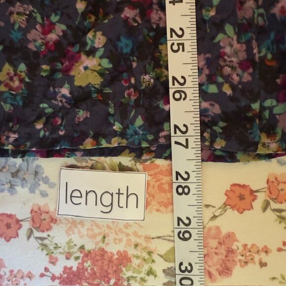 Anthropologie Fei Womens Fairy Grunge Floral Silk Top Size 2 Dark Romantic Belt - Picture 10 of 14